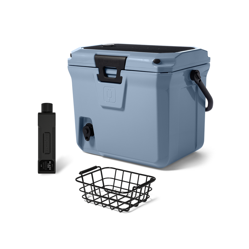 Br Tank 20-Quart Grab + Go Cooler Bundle | Denim - Picnic Bottle-Set