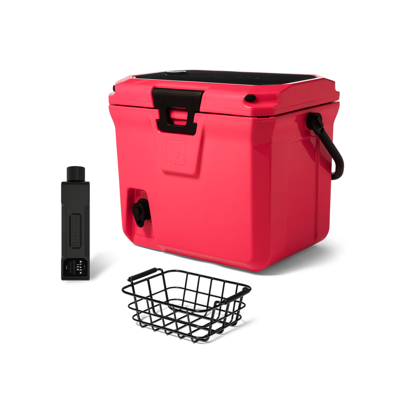 Br Tank 20-Quart Grab + Go Cooler Bundle | Neon Pink - Travel Starter-Pack