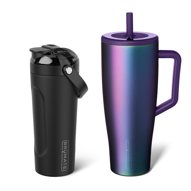 Shake + Glow Bundle | Dark Aura & Matte Black | 40oz/25oz - Travel Flavor-Bundle