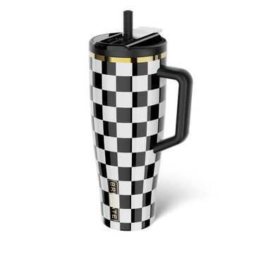 Era Flip 40oz | Black & White Checker - Grab-and-Go Bottle