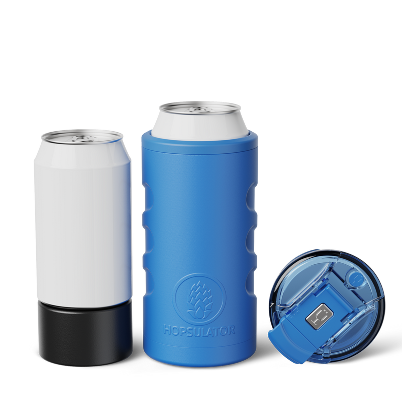 Retro Hopsulator Trio | Matte Azure | 12/16oz Standard Cans - Bright Pack