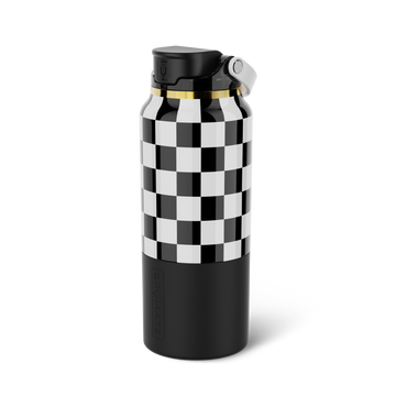 Rise 35oz | Black & White Checker - Signature Cupholder