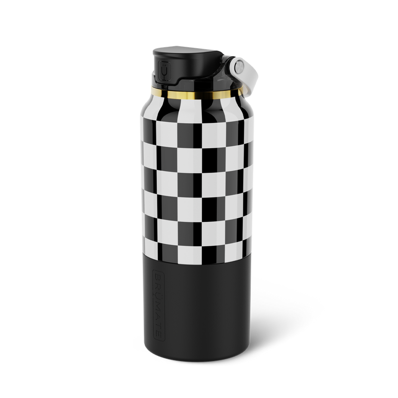 Rise 35oz | Black & White Checker - Signature Cupholder