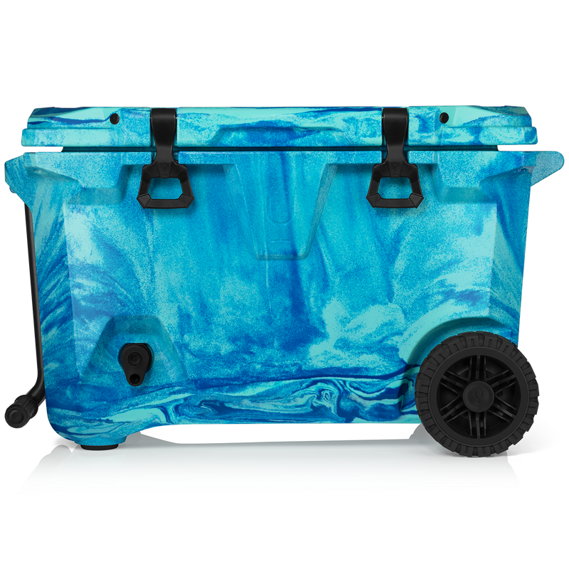 Br Tank 55-Quart Rolling Cooler | Ocean Swirl - Comfort Ice-Ready